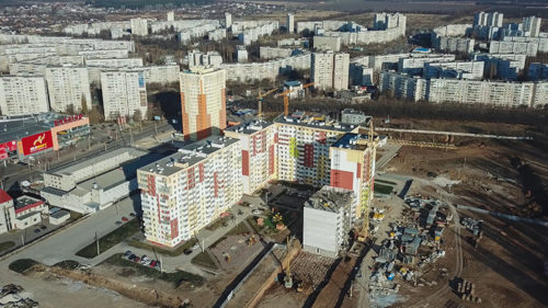 Во второй секции ЖК “Меридиан”  установлено перекрытие над четвертым этажом